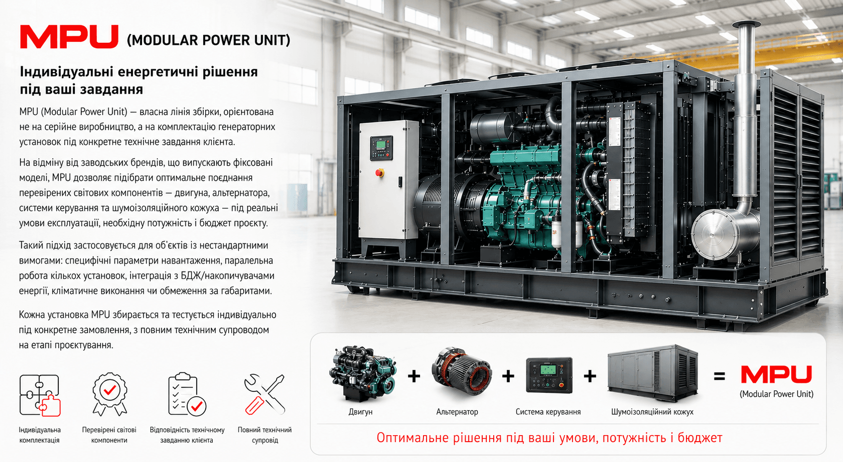 MPU (Modular Power Unit) — модульна генераторна установка власної збірки